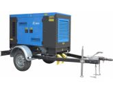 ТСС ЭД-80-Т400-2РКМ7 в шумозащитном кожухе на прицепе с АВР