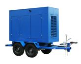 ТСС ЭД-75-Т400-2РПМ2 в погодозащитном кожухе на прицепе с АВР